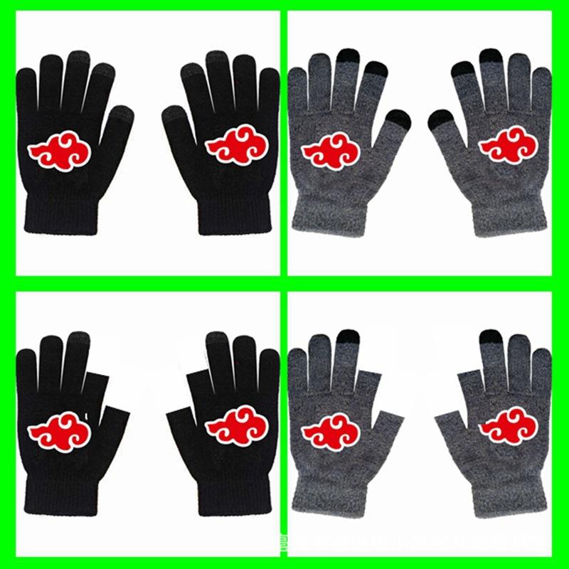 One Piece, Luffy, Chopper, Zolona Mero, Anime Online Game Peripheral Gloves, Gray Full-finger Autumn and Winter Warm and Cold Protection