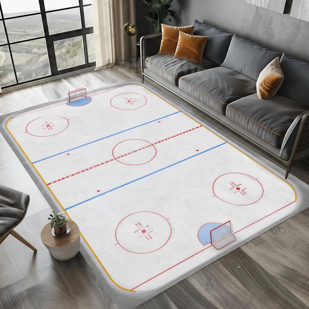 Tapis de sol de terrain de sport décoratif Basketball Football Tennis Volleyball Hockey Motif pour salon chambre à coucher décoration intérieure de la maison 80x120cm