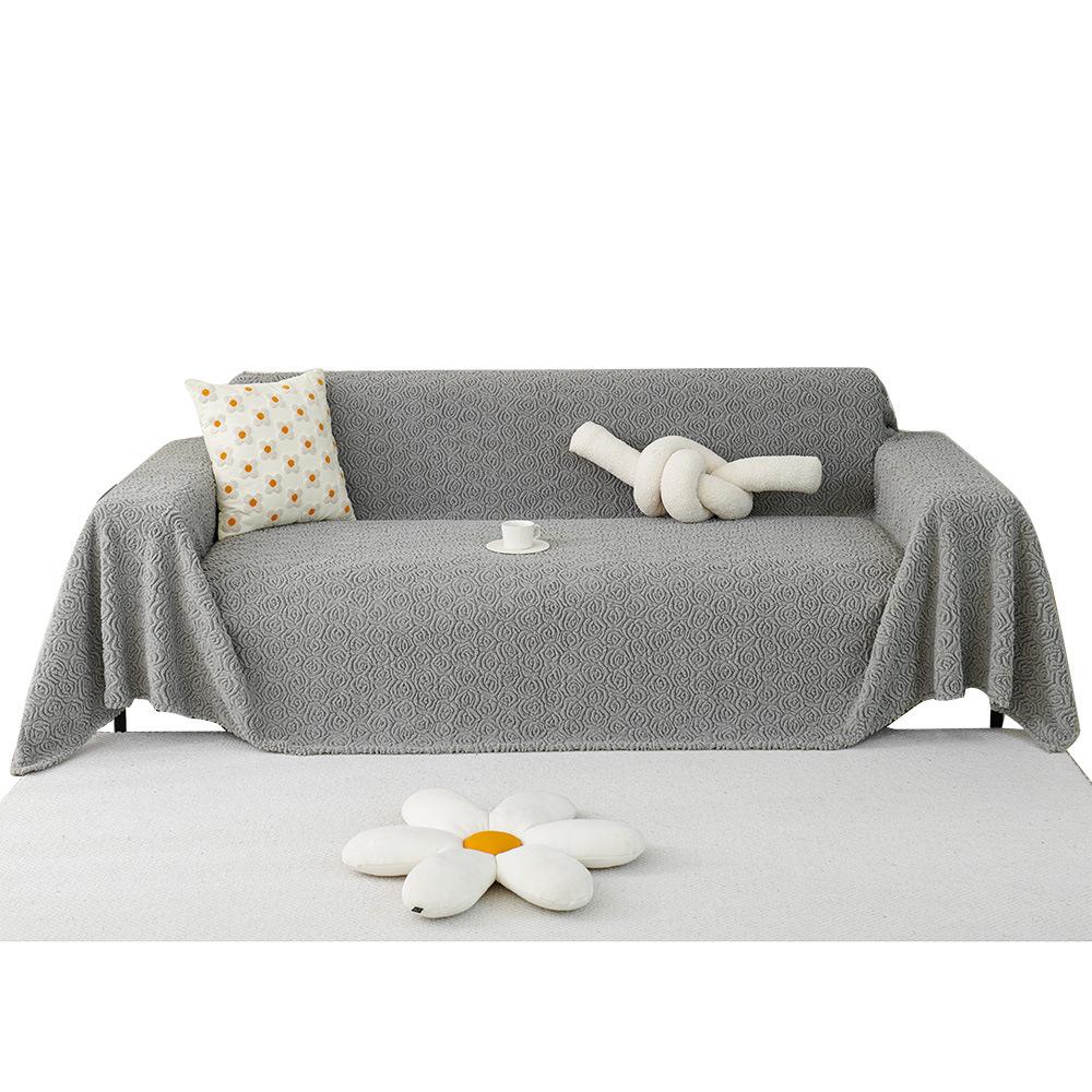 Bunny Cashmere Sofa Cushion Winter Thickened Fleece Cushion Non-Slip Leather Sofa Cover New Cover Towel
