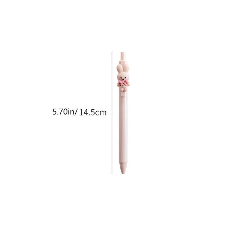 4 pcs/lot 0.5mm Kawaii Cartoon Rabbit Girl Mechanical Gel Ink Pens School Office Writing Supplies Stationery