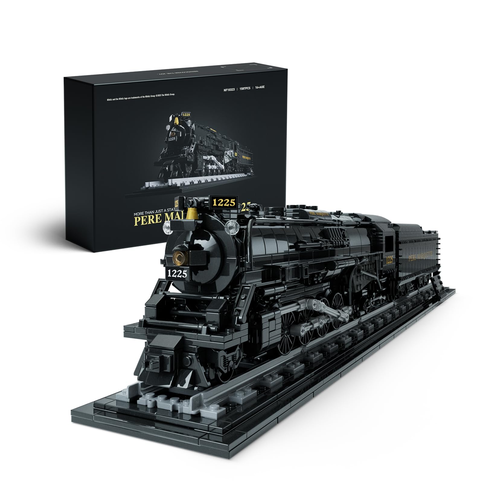 

Nifeliz 1225 Steam Locomotive Building Blocks Toy for Adults, Building Blocks Model for OfficeHome Decor Birthday Gift (1,587 Pieces, NF10323)