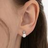 (Silver 925) Star Cubic Pearl Drop Earrings EC3303