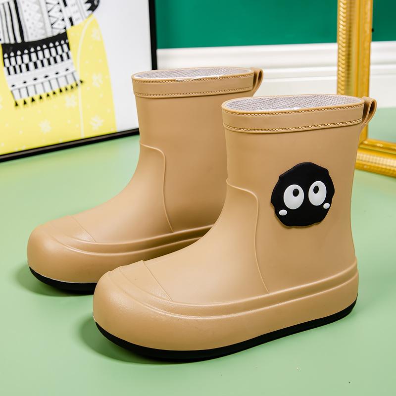 

Водонепроницаемый комплект дождевая обувь женская мода верхняя одежда средняя голенище резиновые сапоги новые легкие водные туфли нескользящие мягкая подошва резиновая обувь 40-41