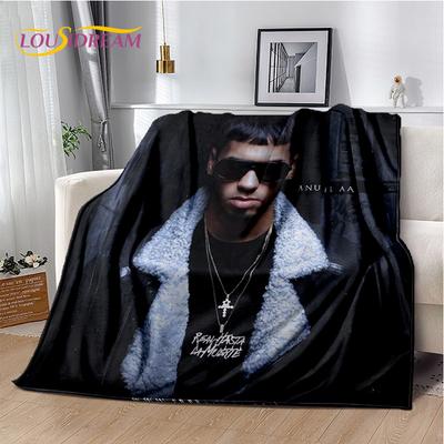 2025 Gratis Anuel AA Rapper Hip Hop Zachte Deken, Zachte Plaid voor Huis Slaapkamer Bed Bank Picknick Reishoes Kindercadeau