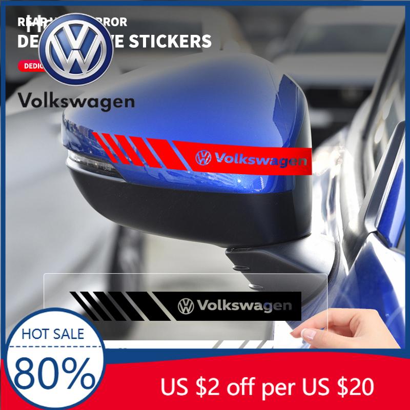 Für VW Volkswagen Jetta MK5 Golf Auto Styling 2 Stück Rückspiegel Aufkleber für Volkswagen VW Touran Beetle Golf Passat Jet