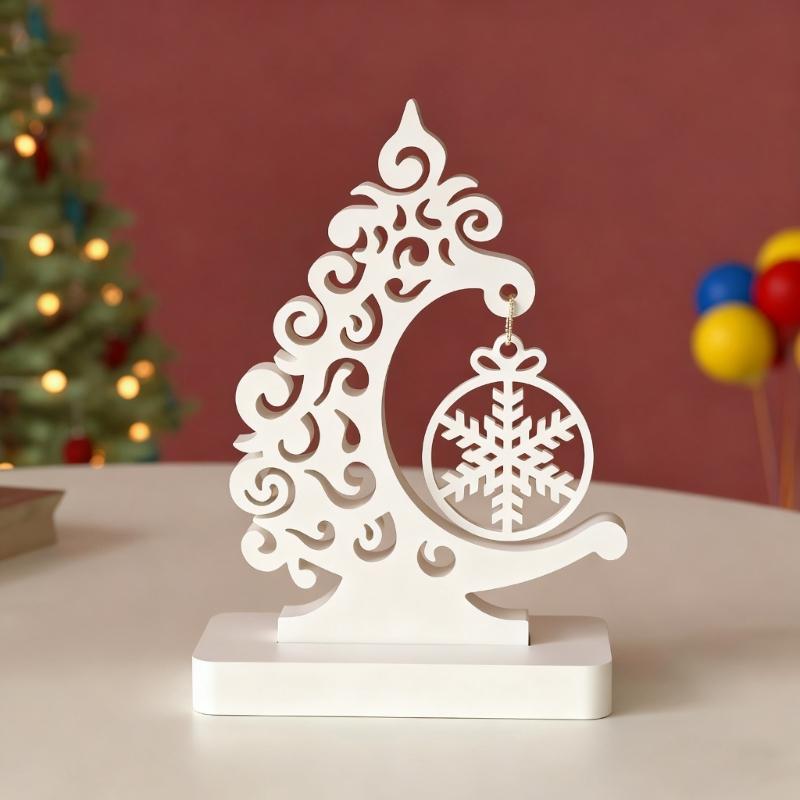 Holiday Resin Craft Mould Christmas Tree Silicone Mould With Snowflake Designs For Festive Decorations