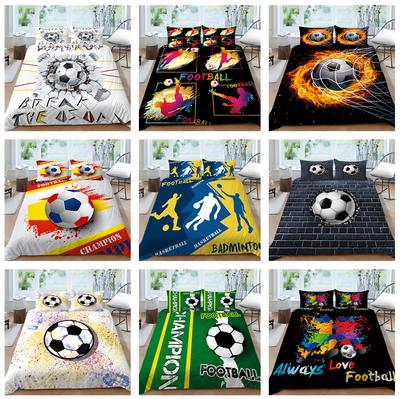 3D Football Series Printed Bedding Set Sports Pattern Quilt Cover Pillow Case AU Extra Large Home Decoration