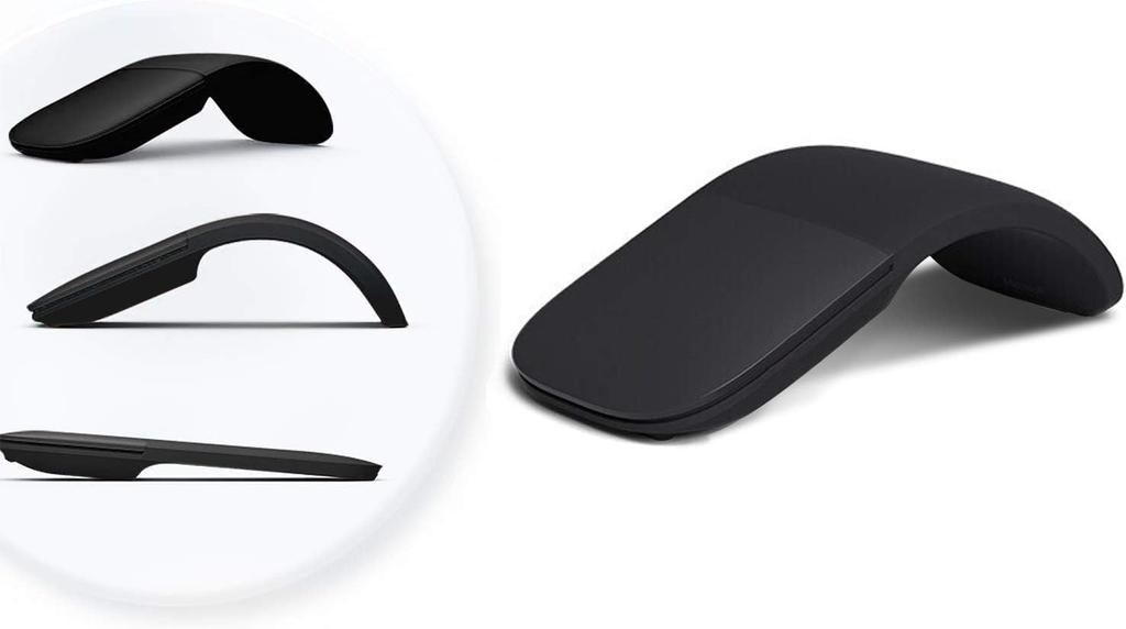 Slim and Portable 2.4GHz Foldable Wireless Mouse with Arc Optical Technology and Foldable Bluetooth for PCLaptops, Perfect for Home, Office, and