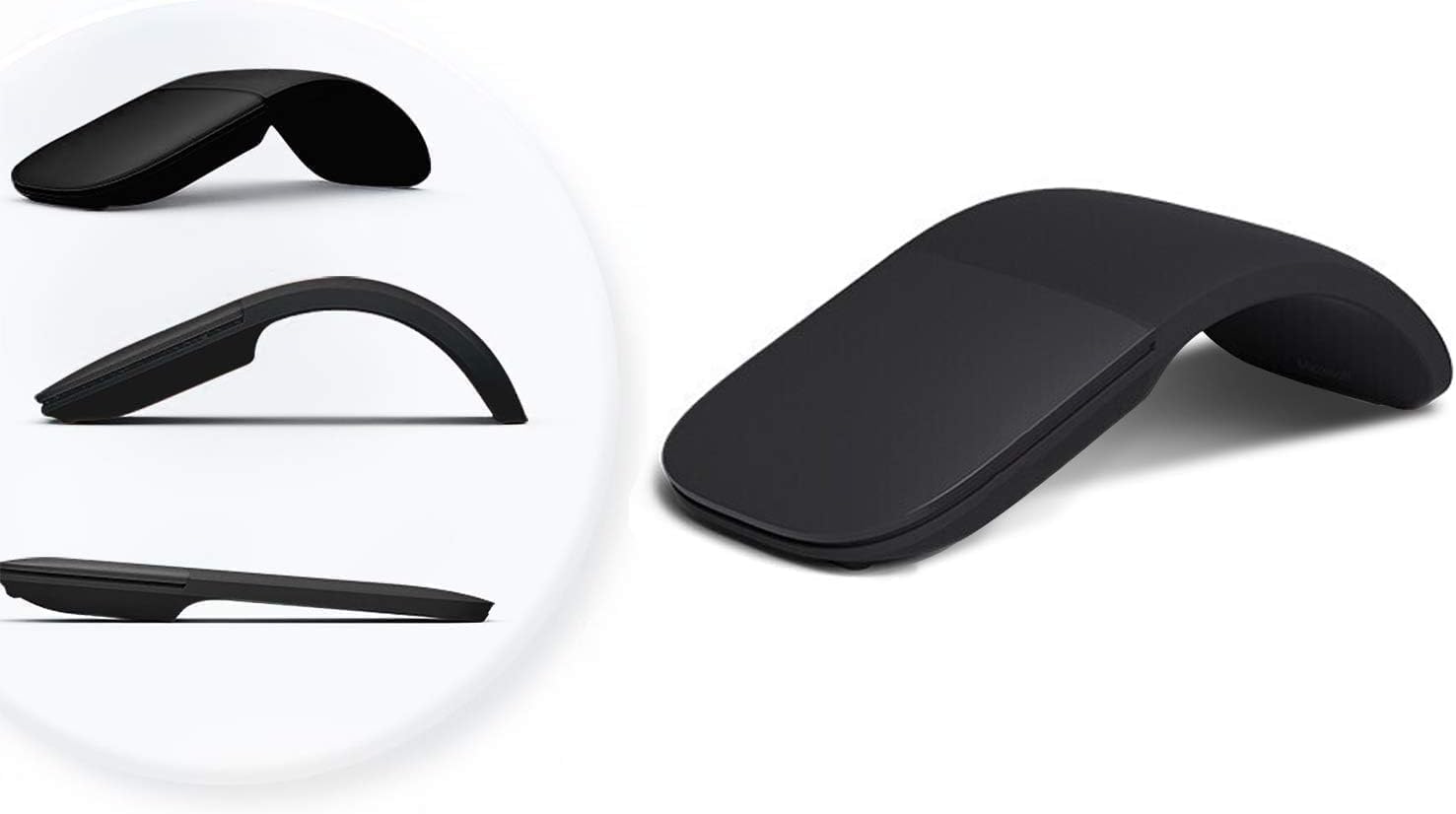 

Slim and Portable 2.4GHz Foldable Wireless Mouse with Arc Optical Technology and Foldable Bluetooth for PCLaptops, Perfect for Home, Office, and