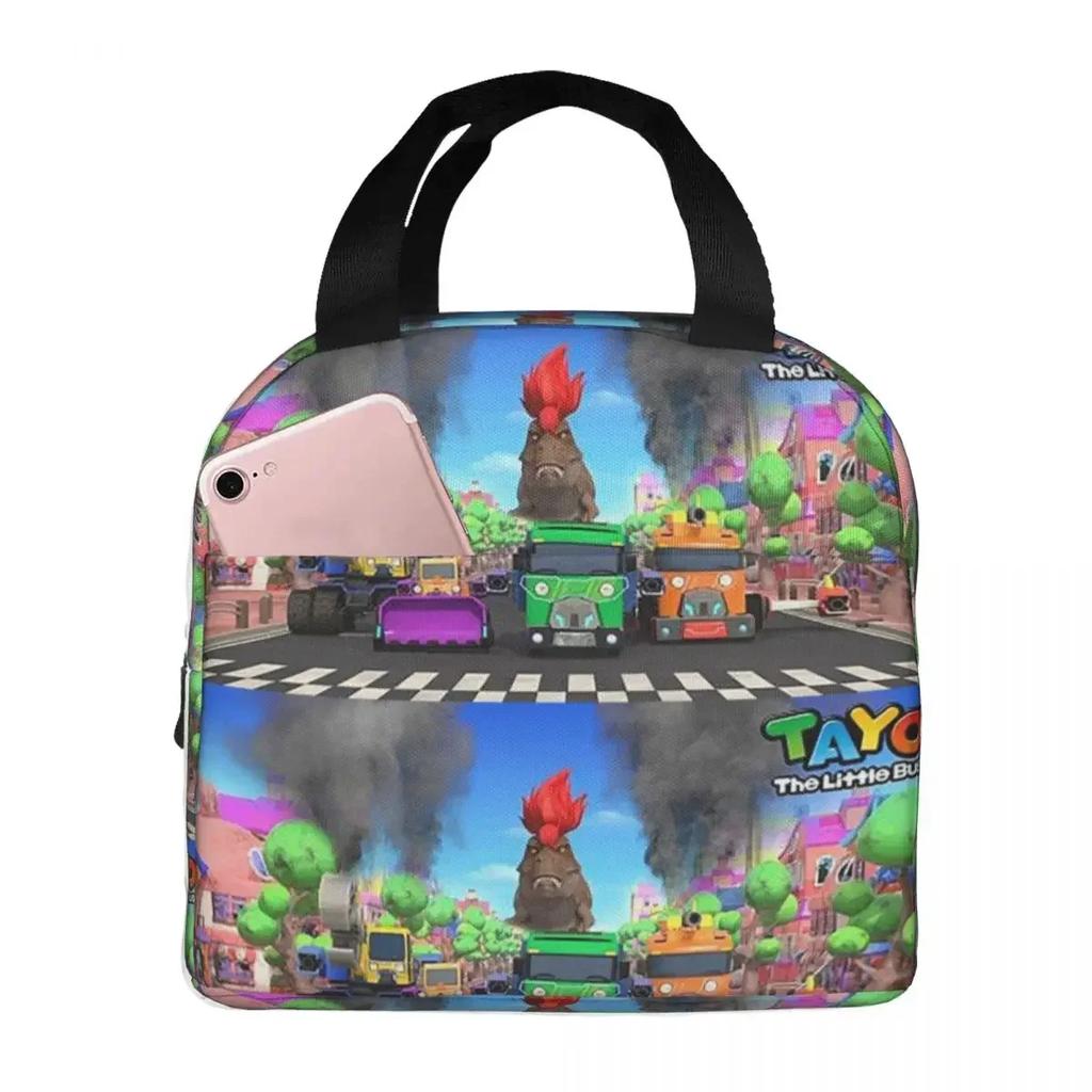 Tayo The Little Bus Insulated Lunch Bag for Kids School Cooler Thermal Food Box Tote Leakproof Lunch Boxes Container
