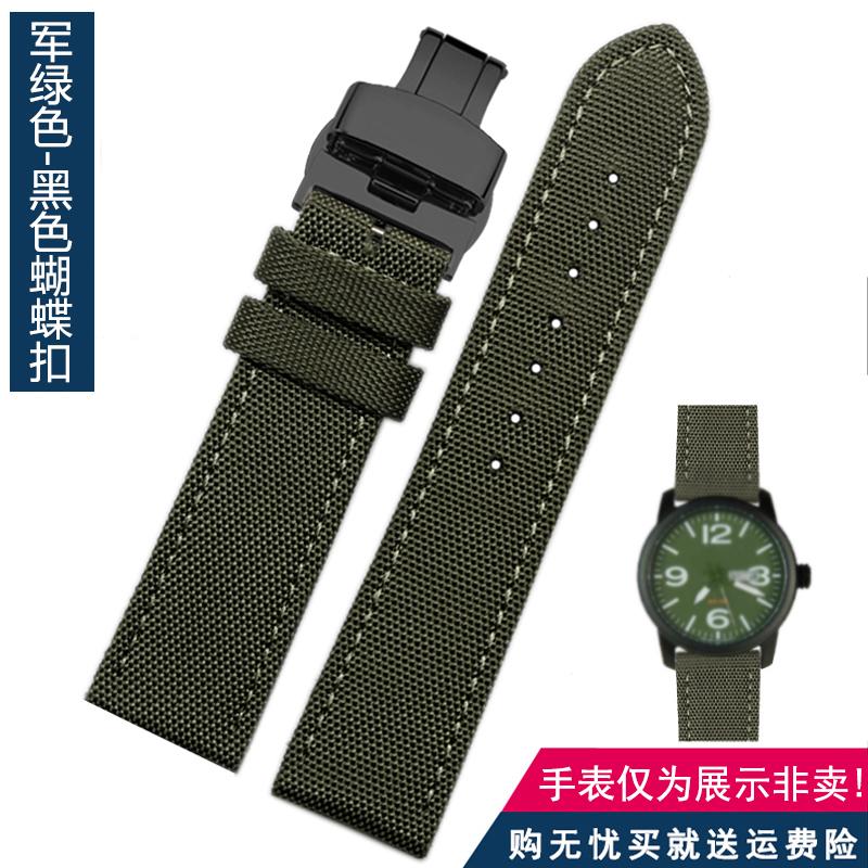 For Omega Seiko Casio Tissot Watch Strap 19mm 20mm 22mm 23mm 24mm Nylon Leather Wrist Band Men's Waterproof Canvas Bracelet Belt