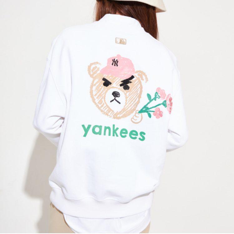 MLB Sweatshirts Unisex White Crew Neck Moderate Regular 3AMT00121-50WHS