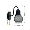 Black Industrial Wall Sconce Mount Light Fixture with Pull Chain Switch for Loft Hallway
