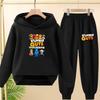 Felpa con cappuccio per bambini 3-12 anni Stampa Anime GUYS Cappotto Affascinante Felpa+Pantaloni Bambini Ragazze Neonato Set Trendy per il Tempo Libero