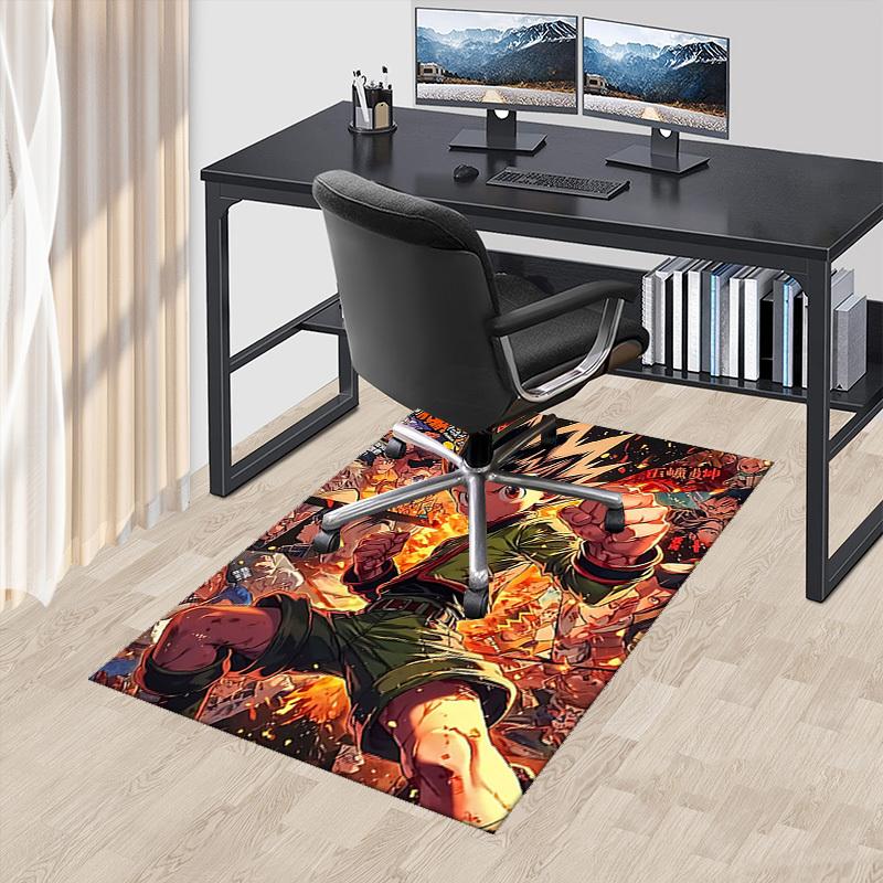 

1pc Hunter x Hunter Leorio Anime Cartoon Design Office Chair Mat Non-Slip Carpet for Home Decor, Living Room, Bedroom, Game Room - Perfect Gift for Fa 60cm by 90cm