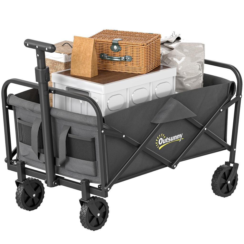 62L Festival Trolley on Wheels, Garden Folding Trolley Cart