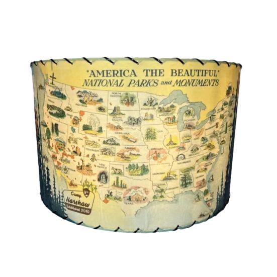 Yousheng Drum Lamp Shade Vintage Style Lamp Shade Lamp Cover Replacement Western Lampshade for Floor Lamps Table Lamps