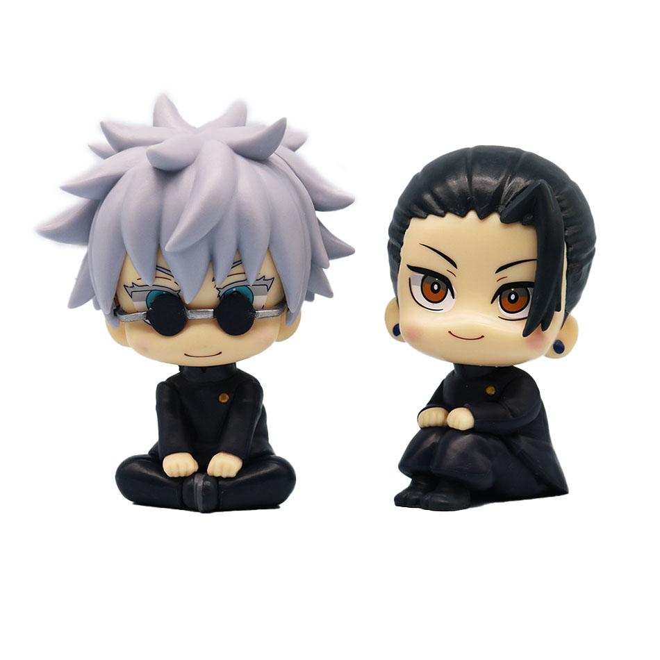 New 5Pcs/set Jujutsu Kaisen Cute Yuji Itadori Gojo Satoru Q Ver. PVC Action Figures Anime Figure Model Toys Collection Doll Gift
