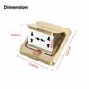 Universal 250V Floor Ground Outlet Socket 6 Prong Receptacle For Kitchen Office Home Outlet