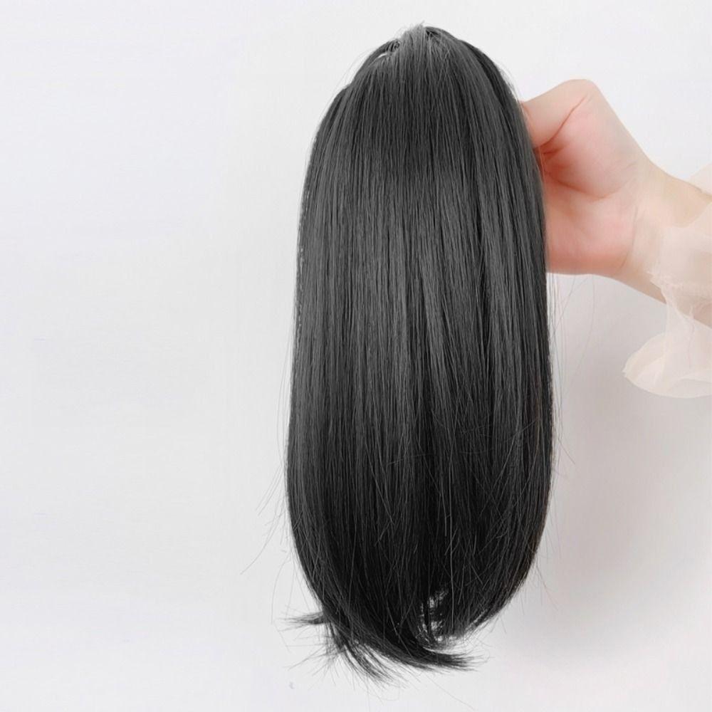 

Накладка Натуральный Парик Хвост Клипса Зажим-Краб Хвост Короткий Прямой Хвост Наращивание Волос Пони чёрный/естественный