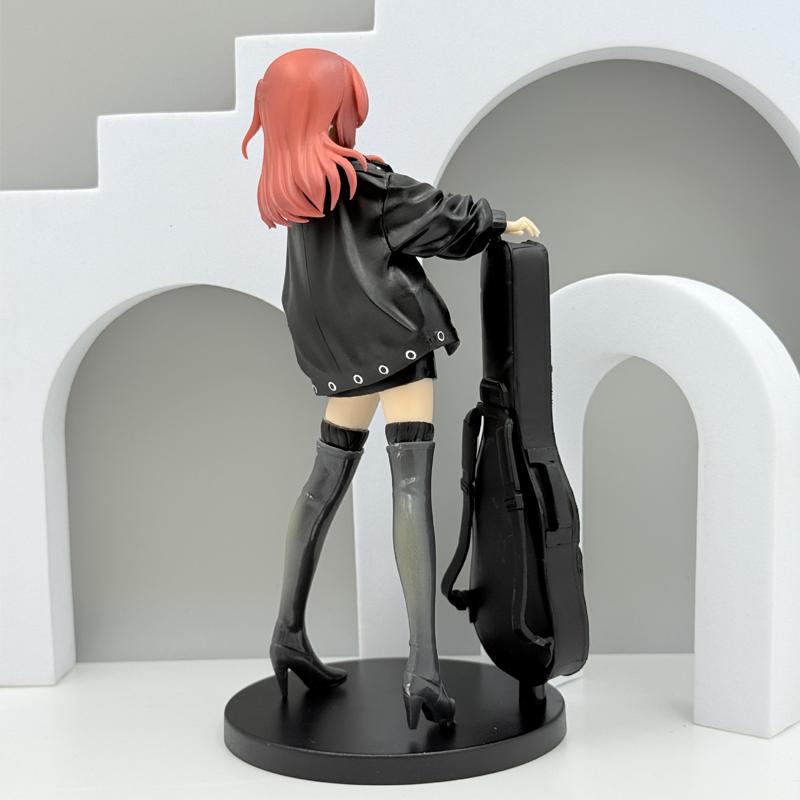 20CM Matériau PVC Bocchi la Rock ! Figure de fille anime pose debout guitare Figurine Anime Fille Anime Jouet tendance Ornement Modèle Bureau & Chambre Cadeau
