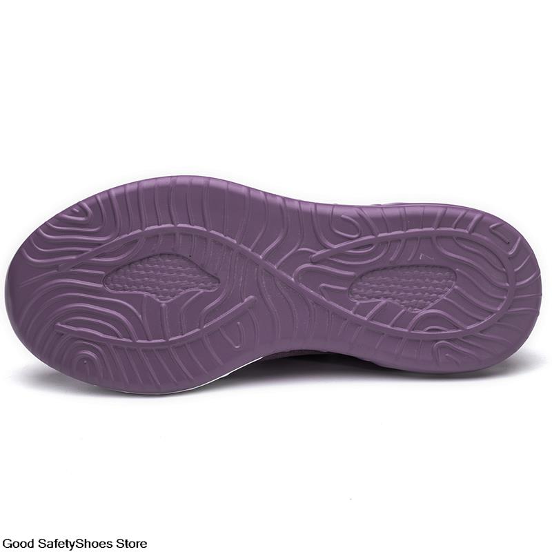 Ατσάλινα παπούτσια ασφαλείας Γυναικεία πάνινα παπούτσια εργασίας Μαξιλάρι αέρα που αναπνέει Γυναικεία παπούτσια εργασίας, ανθεκτικά στη διάτρηση, ελαφριά μπότες εργασίας γυναικεία