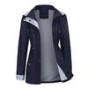 Womens Detachable Hooded Windbreaker Coat Lightweight Rain Jacket Winter Urban Casual Wear