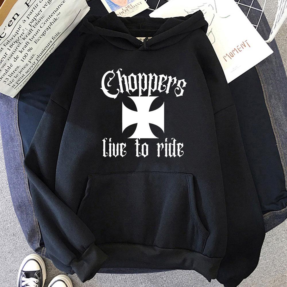 

West Coast Choppers Cross Graphic Hoodies Поп Harajuku Світшот для осені/зими Готичний одяг Moletom М’які пуловери XXXL чорний