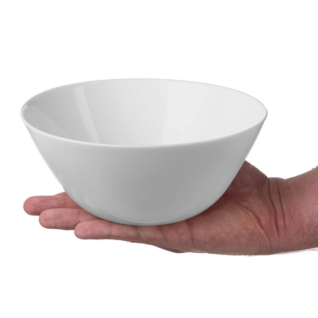 KADAX Salaterka szklana 18cm Biała 3szt.