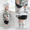 5 Paires/Lot Chaussettes Bébé Rayées Mignonnes Ours Dessin Animé Lettre Nouveau-né Chaussette Mi-Mollet Printemps Automne Coton Doux Chaussettes Nourrisson