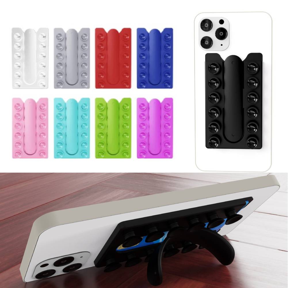 2v1 Nálepka na zadní stranu Přísavka Držák na mobilní telefon Silikonová podložka pod hrnek Stojan na smartphone na zeď Pro skleněné obklady Hladké stěny nebo Stůl