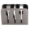 Napkin Holder Unique Knife Fork Cutout Pattern Anti Slip Upright Metal Napkin Holder for   Restaurants Hotels