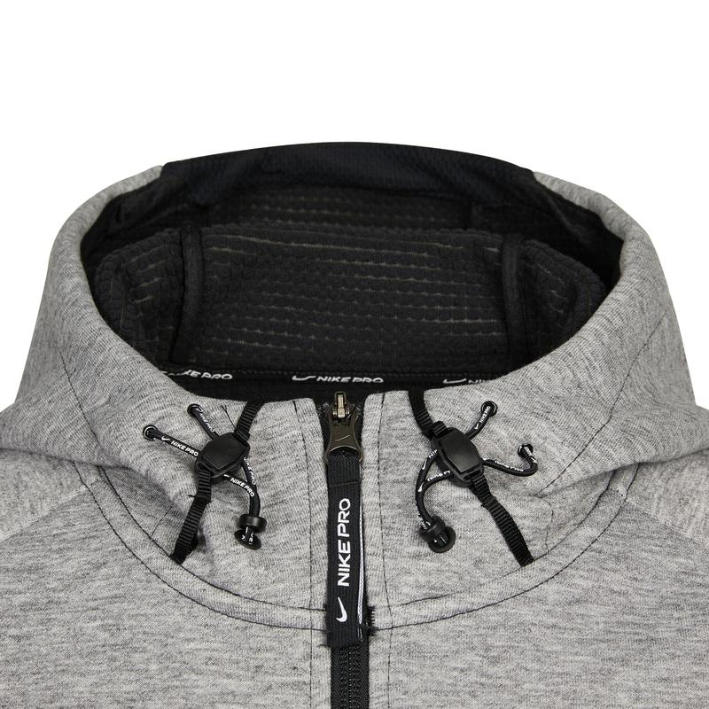 Nike Knit Sport Hooded Logo Jacket Men Outerwear Grey DD1879-010