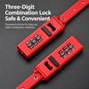 3-digit Password Bicycle Lock Adjustable Tie Lock Anti-theft Lock Helmet Lock  Racing Bike