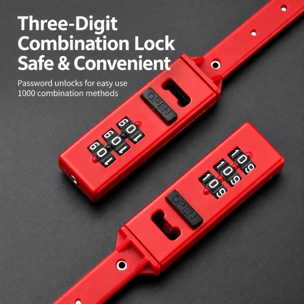 3-digit Password Bicycle Lock Adjustable Tie Lock Anti-theft Lock Helmet Lock Racing Bike