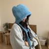 Strap Windproof Rope Knitted Hat Ear Protection Wool Balaclava Hat Cute Pullover Hat  Women