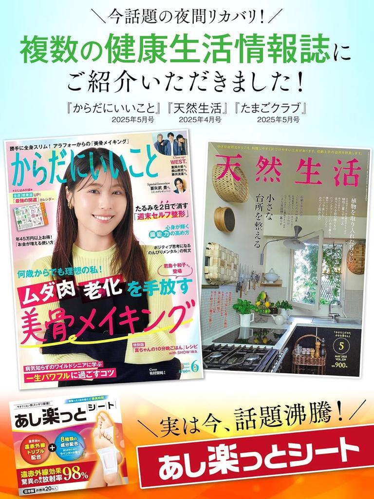 Foot Sheets for Foot and Foot Fatigue In Featured In Far Infrared Triple Power Lavender Scent INFIELD Swelling, Care, [Made Japan, Magazines] (20