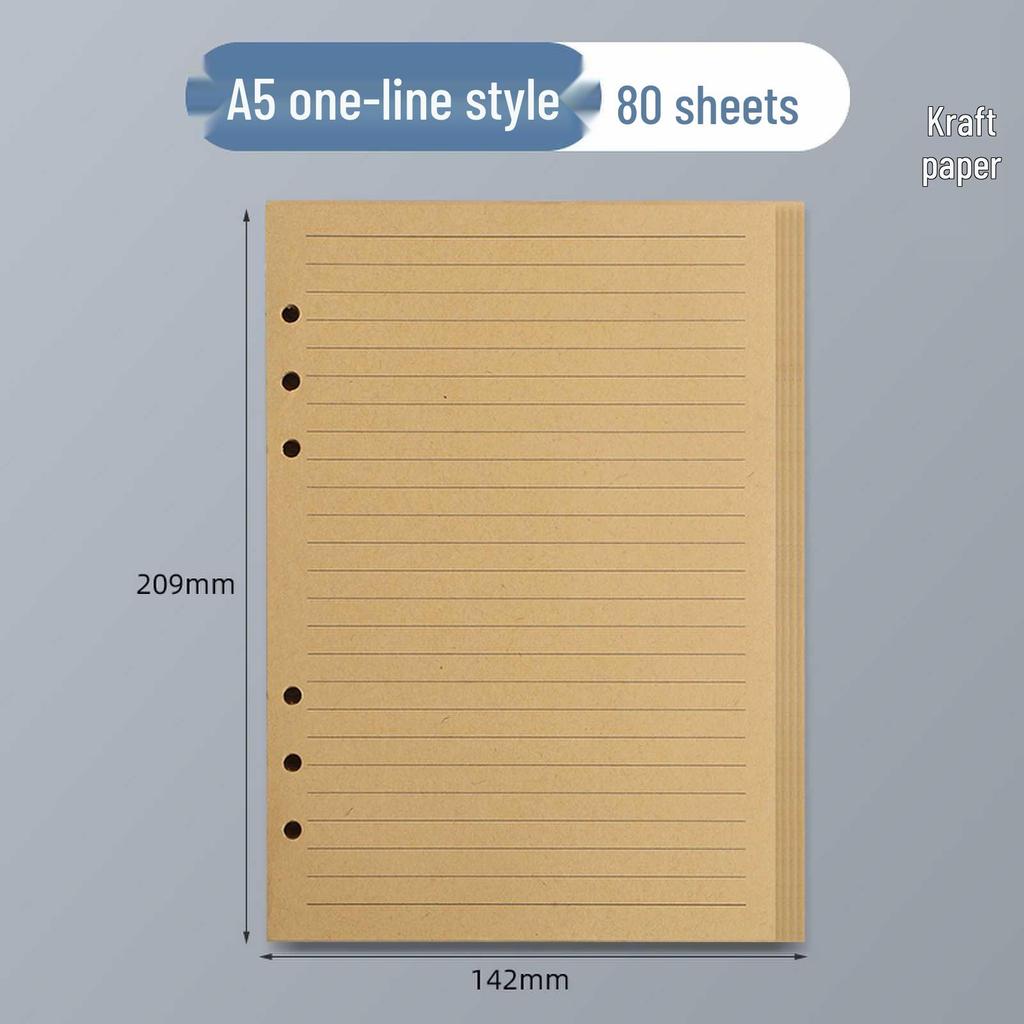 Individueller Loseblatt-Notizbuch-Innenteil mit herausnehmbarem Daolin-Papier: Liniert, Blanko und kariert