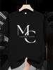 Large Intertwined MC Letters With Sleek Modern Font Representing Minimalism And Confidence Printed Boldly On Front Unisex T-Shirt