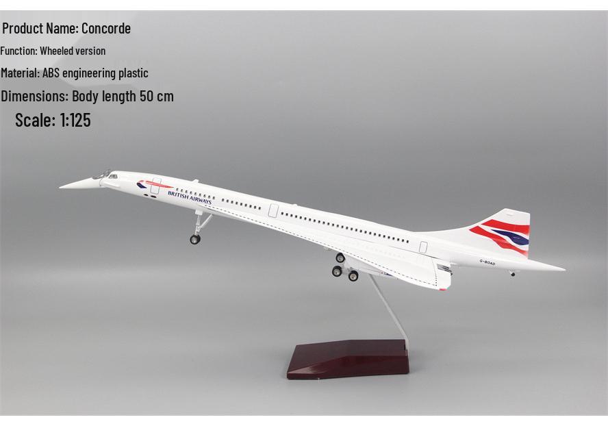 1:200 Scale Air France-British Airways Concorde Alloy Model - Civil Aviation Collectible Gift