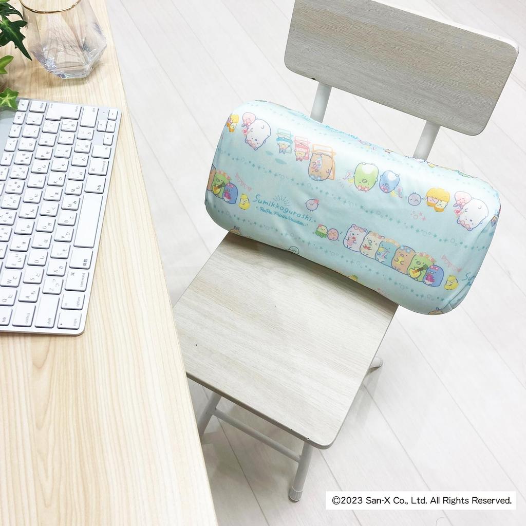 MORIPiLO Morishita Memory Foam Pillow for Children and Summer Sumikko Soft Plush Character Sumikko 4621120 Adults, Use, Cool, Gurashi, Blue, 20x40cm,