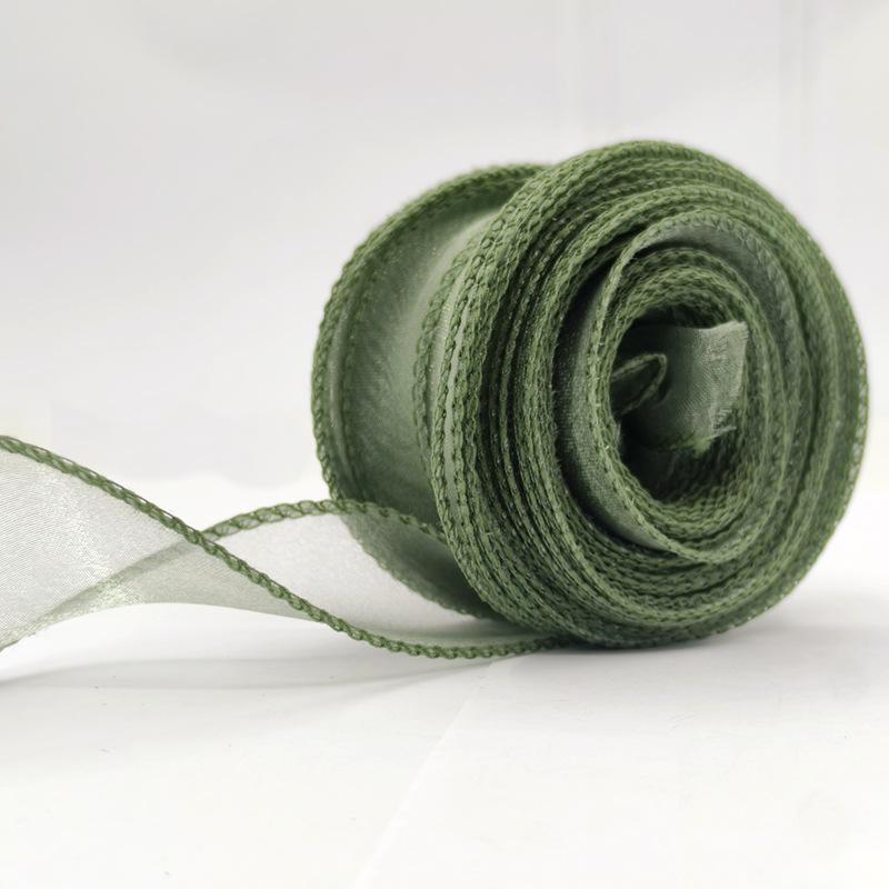 1 Roll Diy Bow Bouquet Voile Ribbons 4X900Cm Fishtail Organza Ribbon Reflective Iridescent Wavy Edge Ribbon For Gift Wrapping
