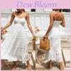 Bohemian Style Sleeveless Spliced Cotton Maxi Dress For Summer Casual Wear