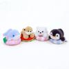 Cute Marine Animal Plush Keychain - Penguin & Dolphin Inflatable Ring Toy Pendant.