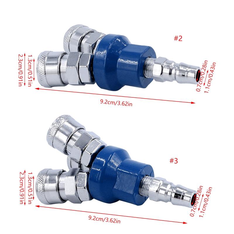 Universal 2/3 Way Air Hose Splitter Air Compressor Quick Connect Pneumatic Fittings Air Hose Connector Easy to Use