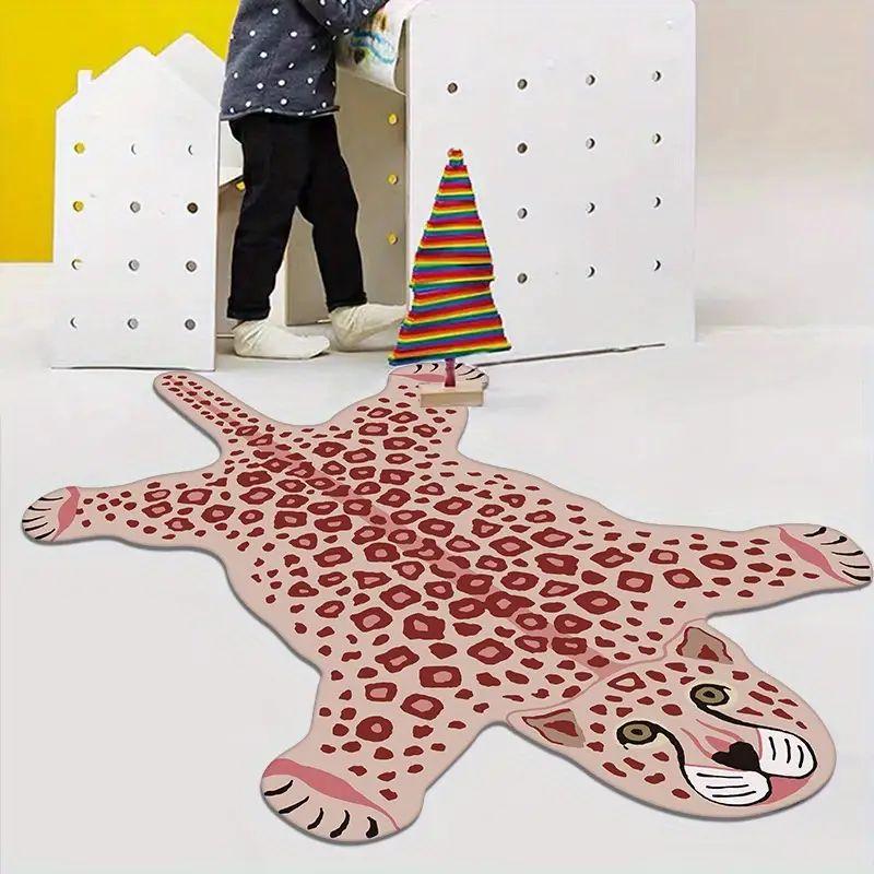 Cartoon Leopard Carpet Home Decoration, Bedroom Plush Carpet, Living Room Carpet Absorbent And Anti-Slip Carpet