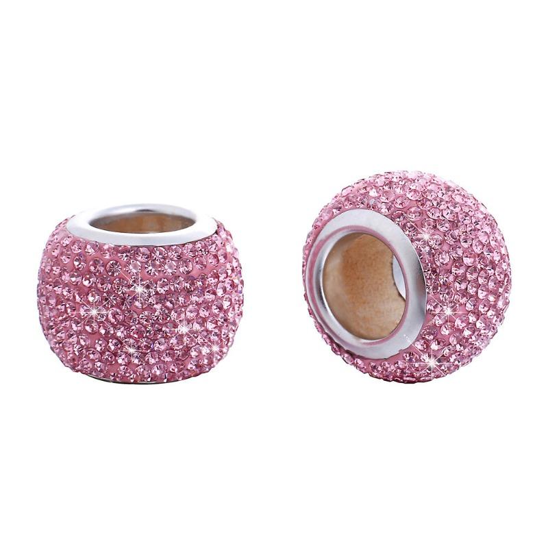 Universal Crystal Rhinestone Car Seat Headrest Ring Collars Decor Charms Diamond Bling Car Interior Accessories For Women Girls