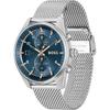 BOSS Skytraveller Blue Stainless Steel Silver Men's Quartz Watch 1514149
