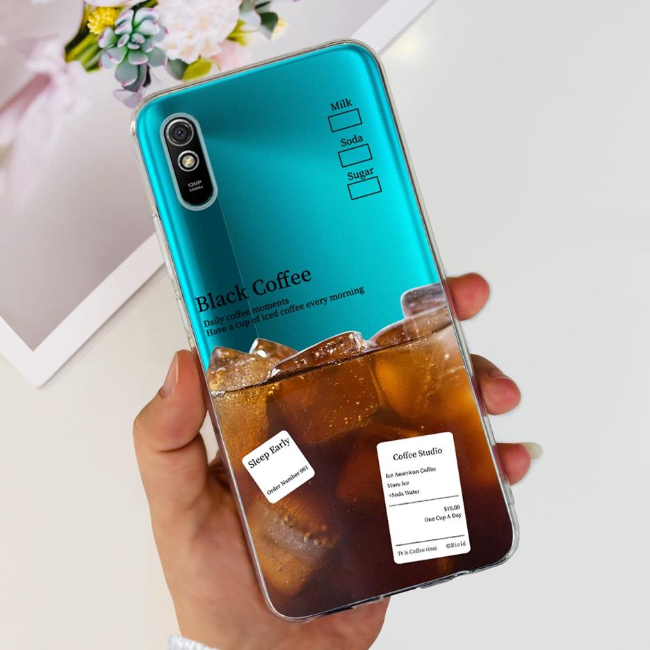 For Xiaomi Redmi 9A Case Redmi 9AT Stylish Painted Cover Clear Silicone Phone Case For Xiaomi Redmi 9A Sport Redmi9A T Soft Bags