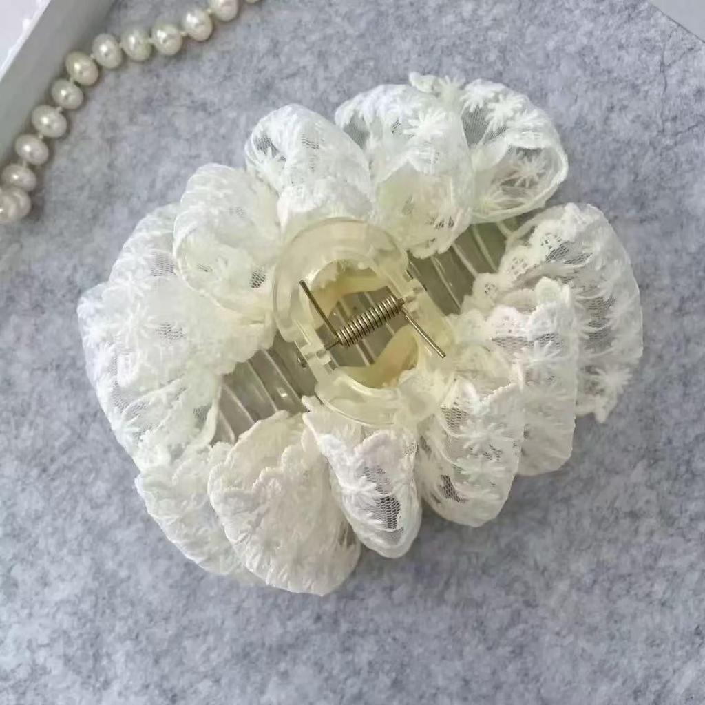 Fugitive Princess Satin Bow Hair Claw Clip - Elegant Updo Accessory